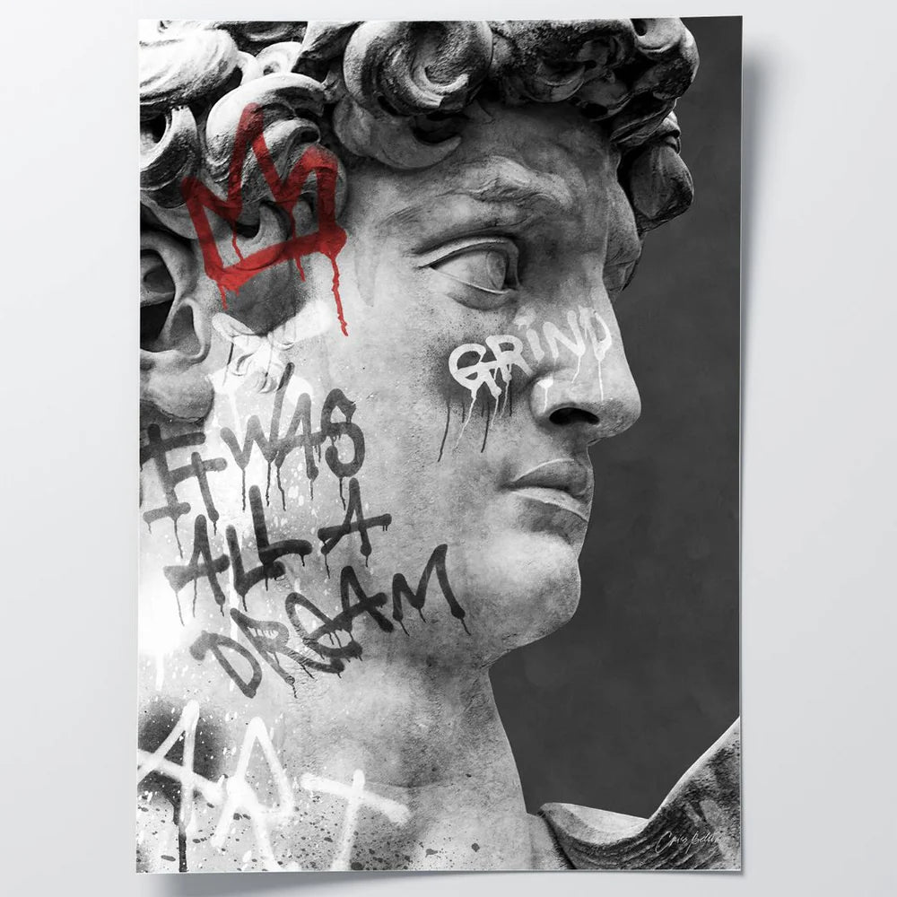 Statue of David Graffiti